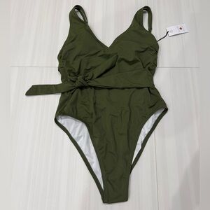 NWT Olive Green One-Piece Swimsuit